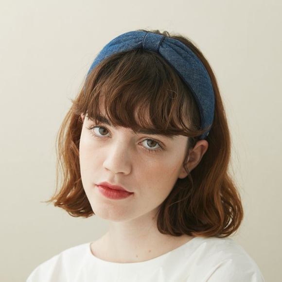 Made in France / Brand New luxury hair accessories Alexander de Paris denim - Picture 2 of 8